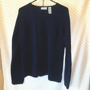 Liz Claiborne - Sweater - Navy - Large